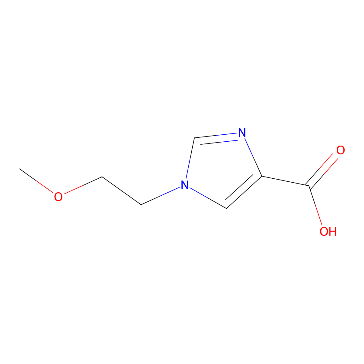 1-(2-Methoxyethyl)-1H-imidazole-4-carboxylic acid molecular structure, CAS 1368855-13-3