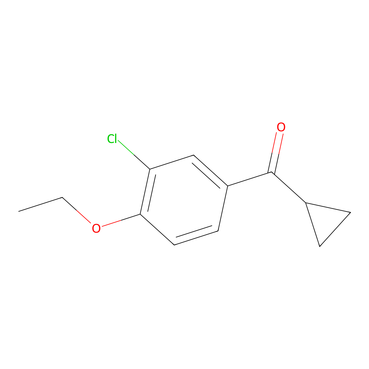 (3-Chloro-4-ethoxyphenyl)cyclopropylmethanone molecular structure, CAS 1368857-69-5