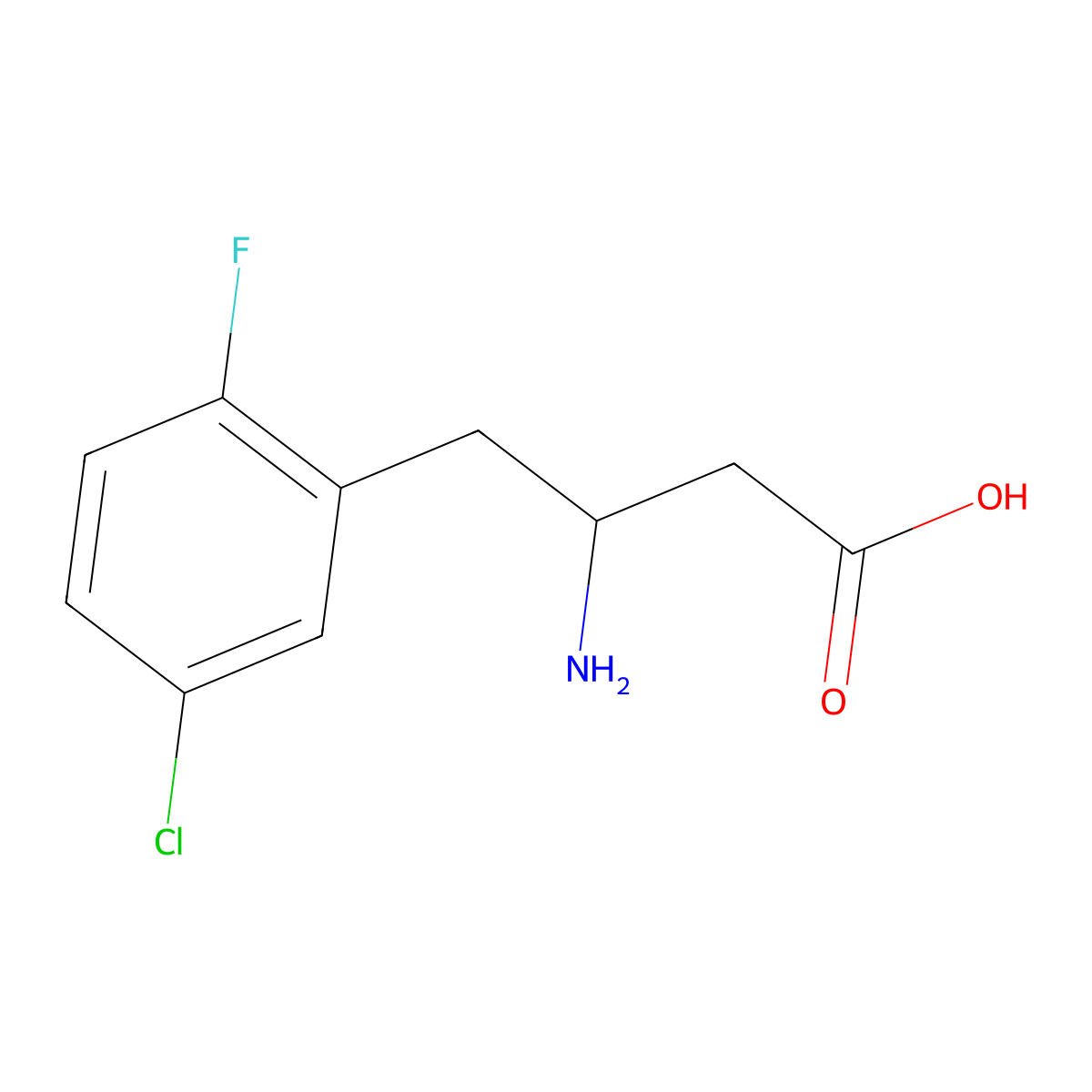 3-Amino-4-(5-chloro-2-fluorophenyl)butyric Acid molecular structure, CAS 1368862-61-6