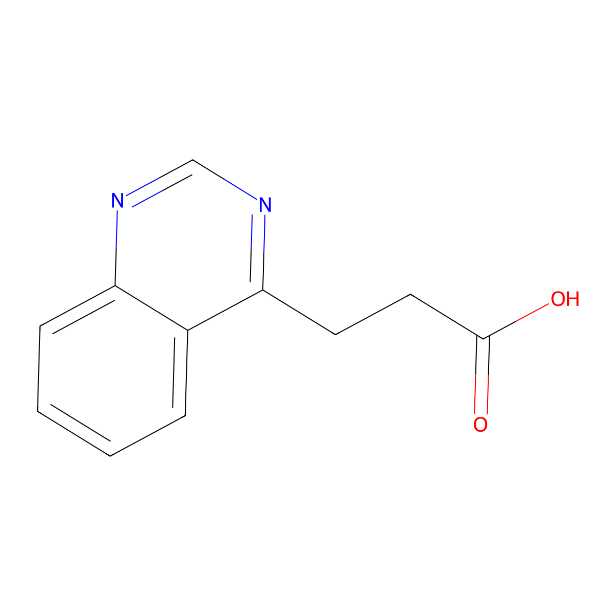 3-(Quinazolin-4-yl)propanoic acid molecular structure, CAS 1368863-34-6