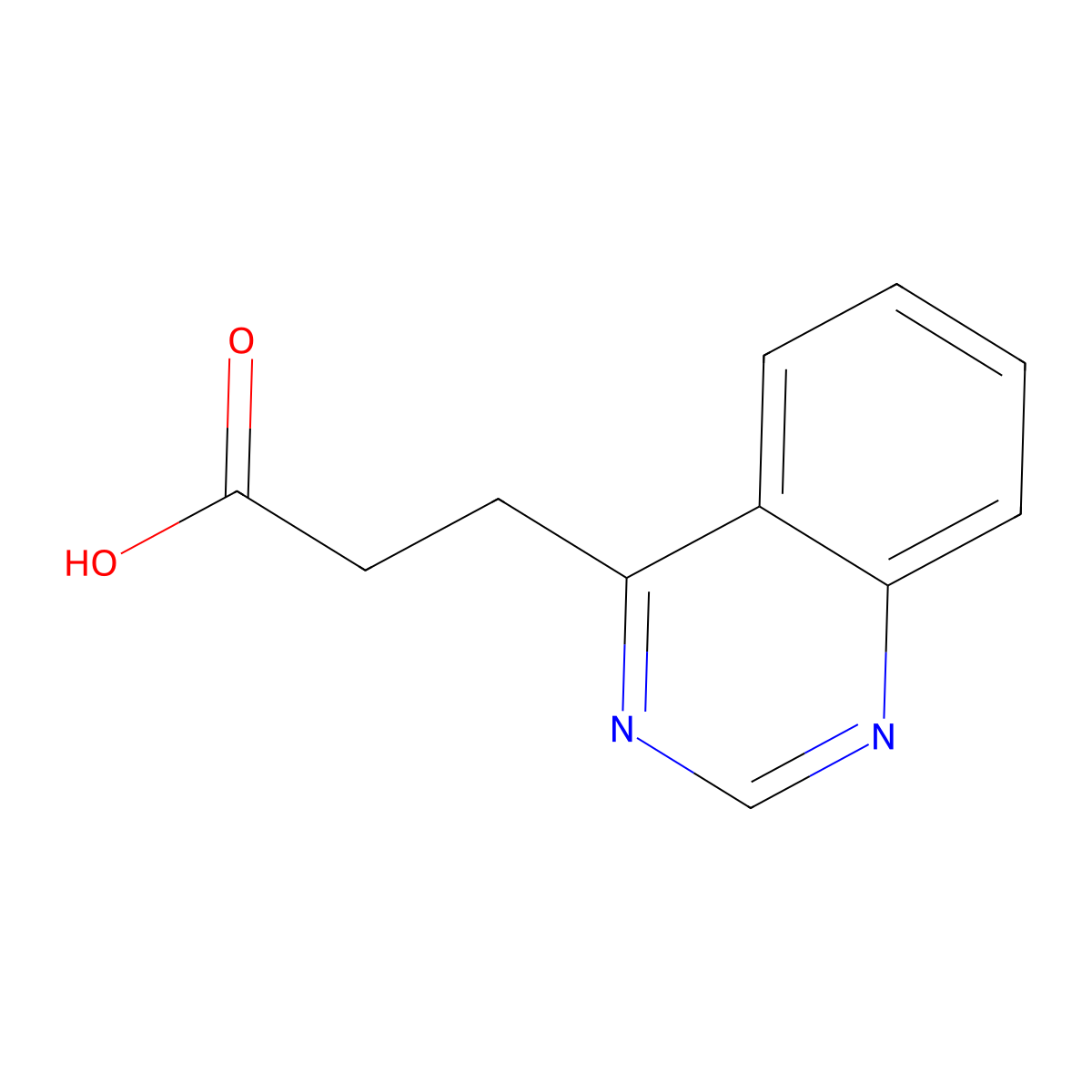 3-(Quinazolin-4-yl)propanoic acid molecular structure, CAS 1368863-34-6