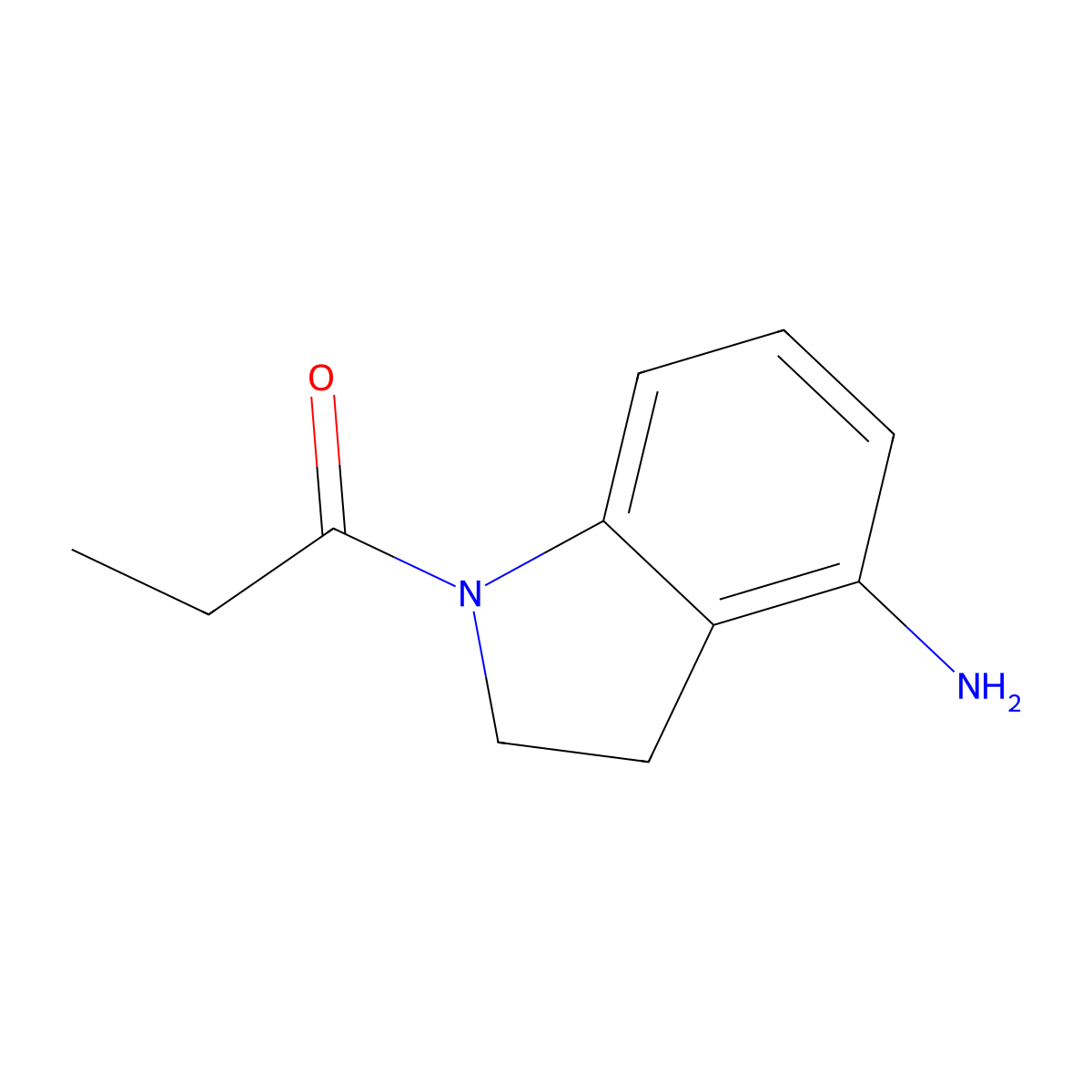 1-(4-amino-2,3-dihydro-1H-indol-1-yl)propan-1-one molecular structure, CAS 1368864-35-0