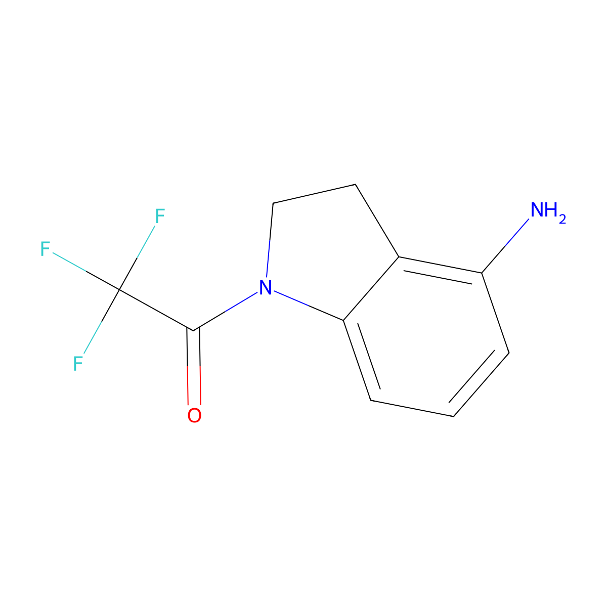 1-(4-amino-2,3-dihydro-1H-indol-1-yl)-2,2,2-trifluoroethan-1-one molecular structure, CAS 1368864-43-0