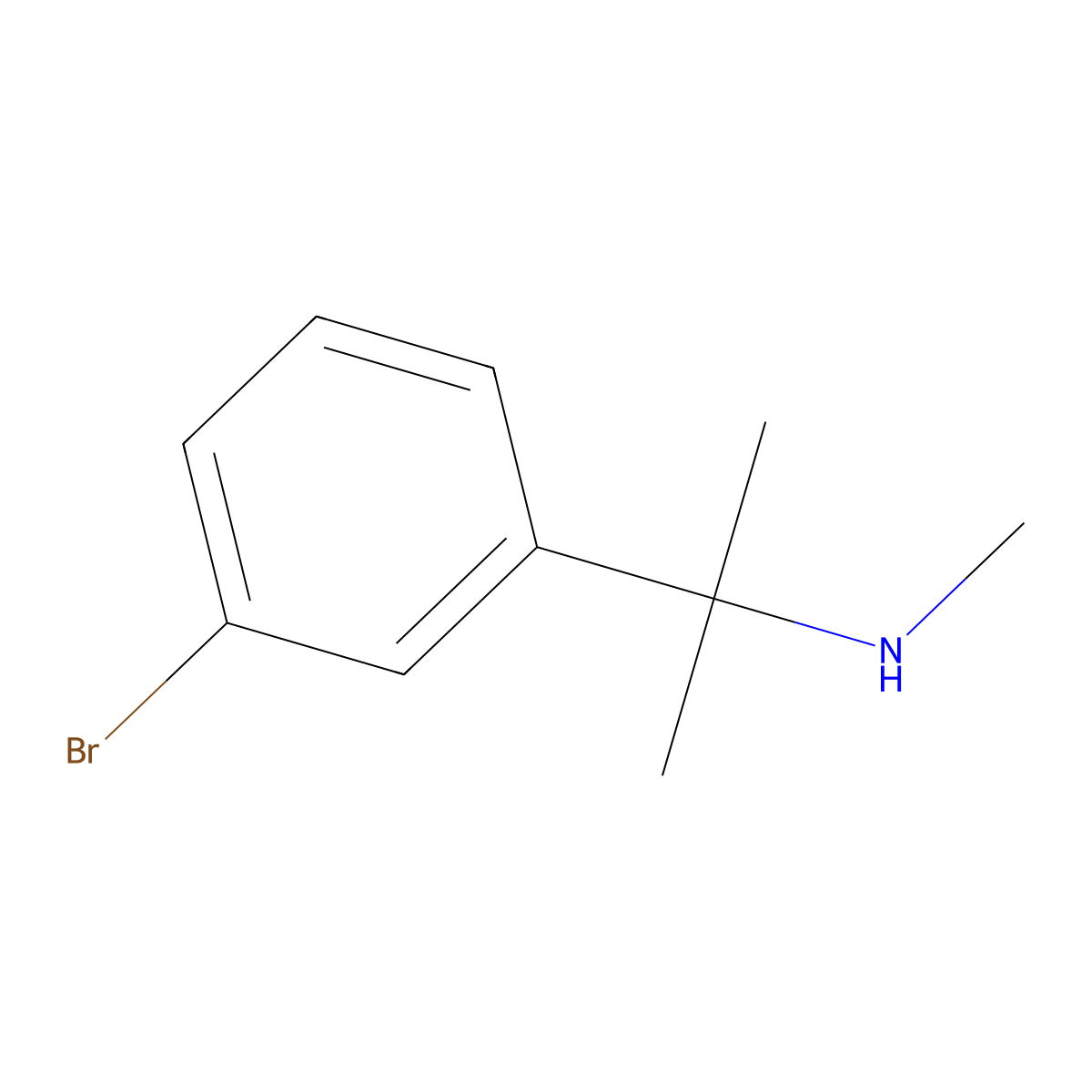 [2-(3-Bromophenyl)propan-2-yl](methyl)amine molecular structure, CAS 1368866-04-9
