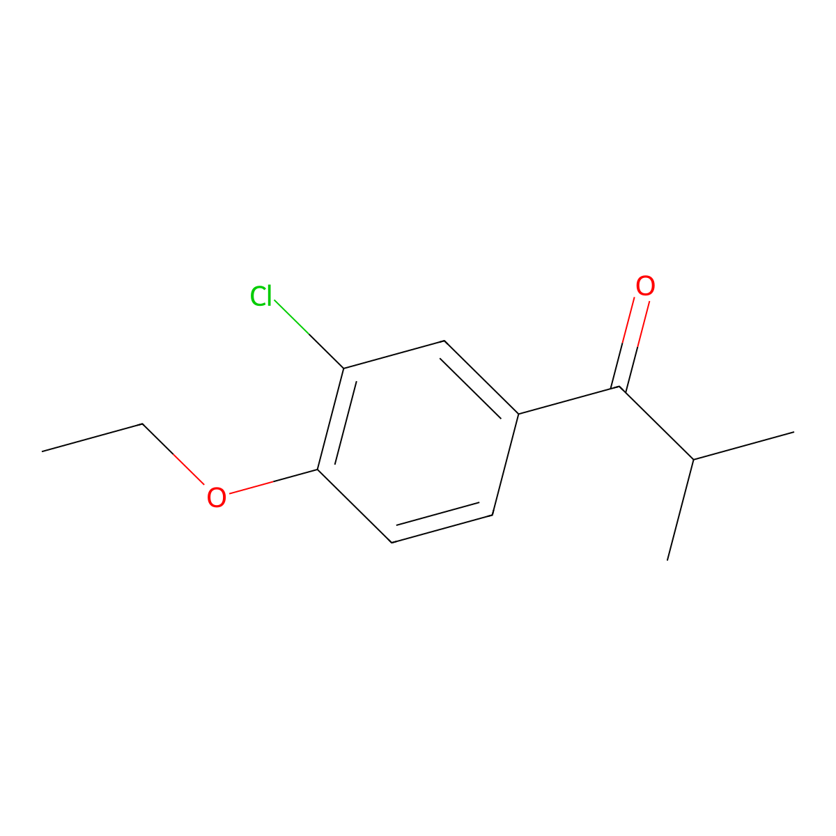 1-(3-Chloro-4-ethoxyphenyl)-2-methylpropan-1-one molecular structure, CAS 1368869-82-2