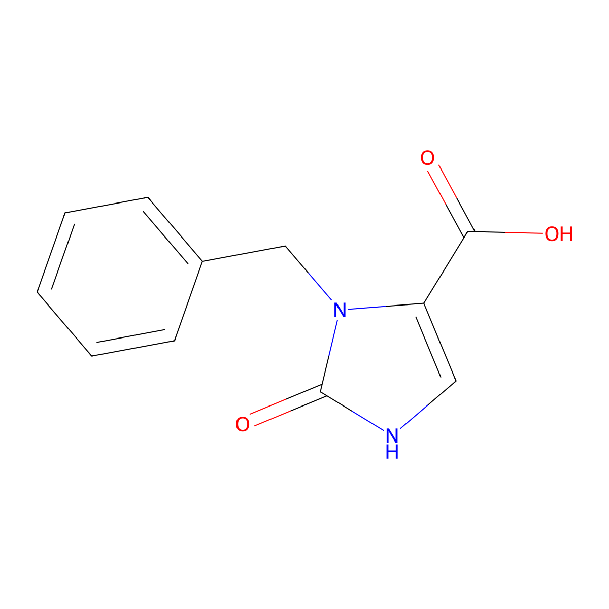 1-benzyl-2-hydroxy-1H-imidazole-5-carboxylic acid molecular structure, CAS 1368869-86-6