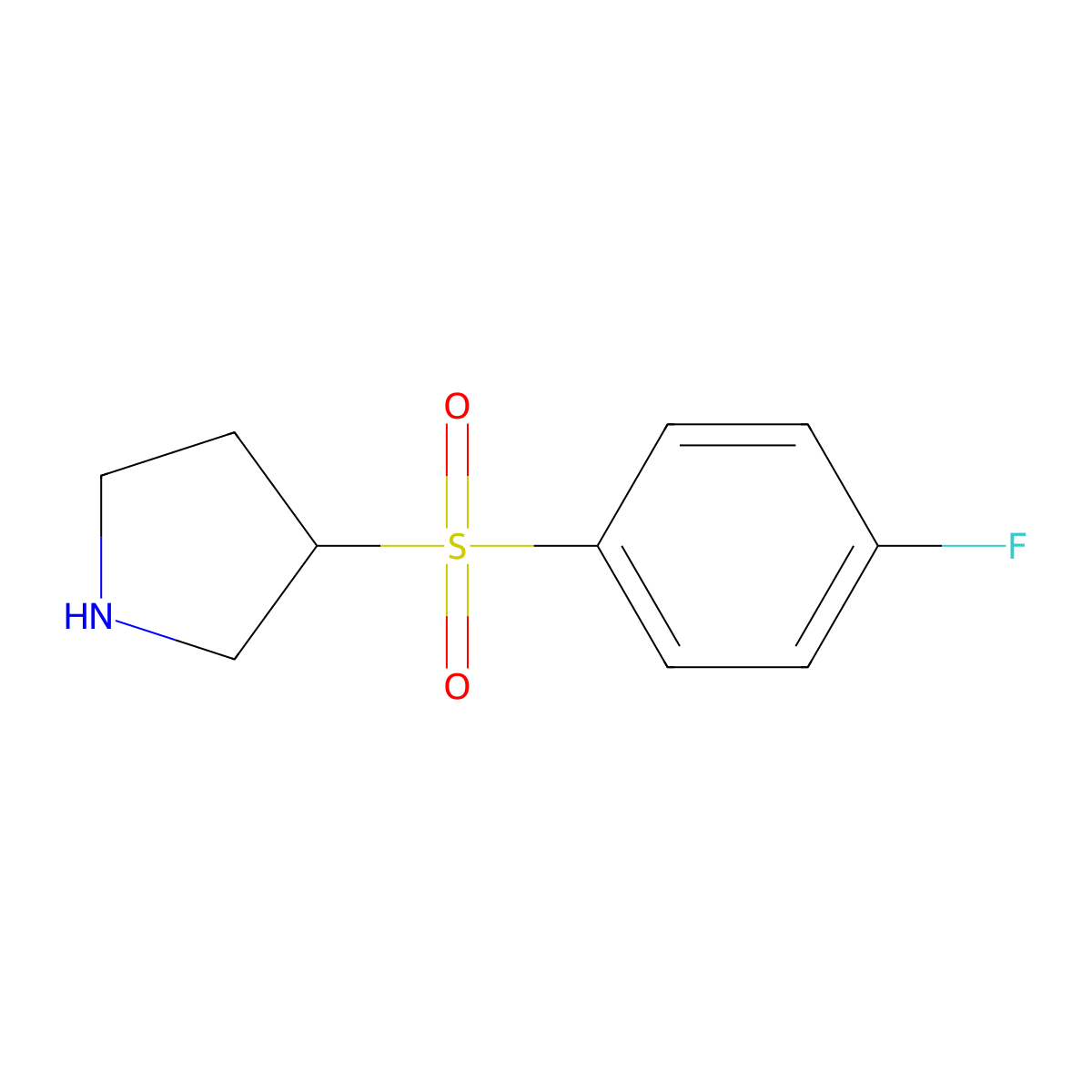 3-(4-Fluorobenzenesulfonyl)pyrrolidine molecular structure, CAS 1368870-09-0