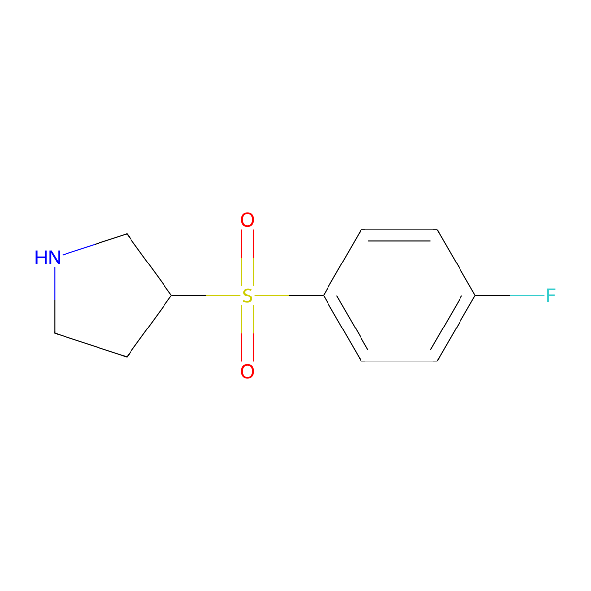 3-(4-Fluorobenzenesulfonyl)pyrrolidine molecular structure, CAS 1368870-09-0