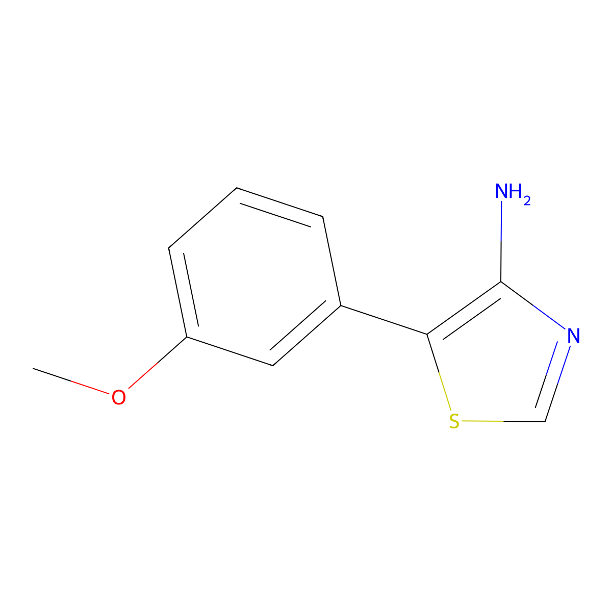 4-Amino-5-(3-methoxyphenyl)thiazole molecular structure, CAS 1368874-19-4