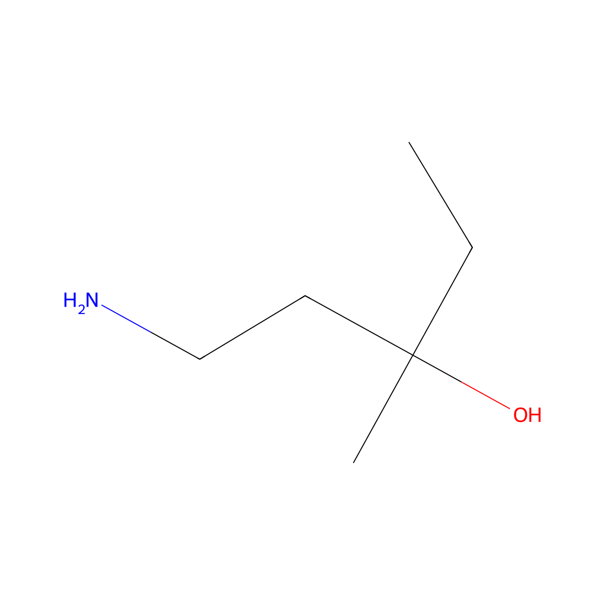 1-Amino-3-methylpentan-3-ol molecular structure, CAS 1368876-34-9