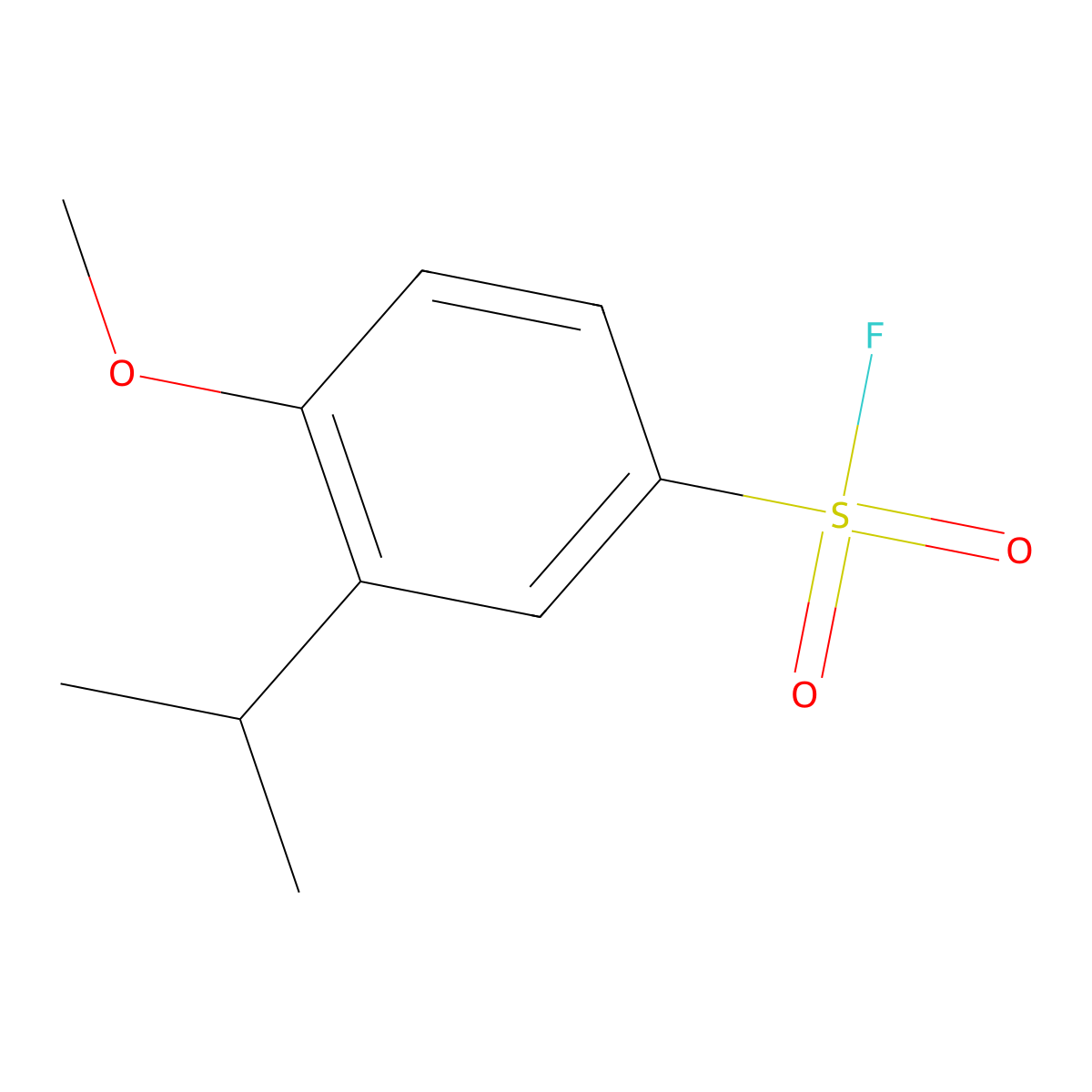 4-Methoxy-3-(propan-2-yl)benzene-1-sulfonyl fluoride molecular structure, CAS 1368877-84-2