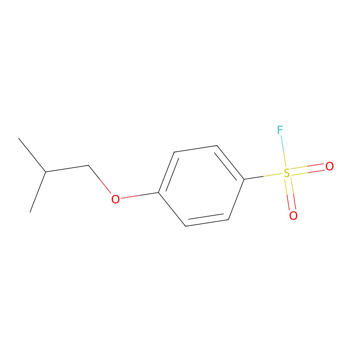 4-(2-Methylpropoxy)benzene-1-sulfonyl fluoride molecular structure, CAS 1368877-92-2