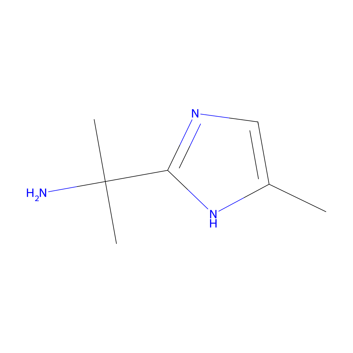 2-(4-methyl-1H-imidazol-2-yl)propan-2-amine molecular structure, CAS 1368879-37-1