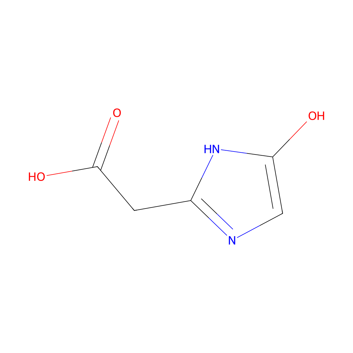 5-Hydroxy-1H-Imidazole-2-acetic acid molecular structure, CAS 1368879-81-5
