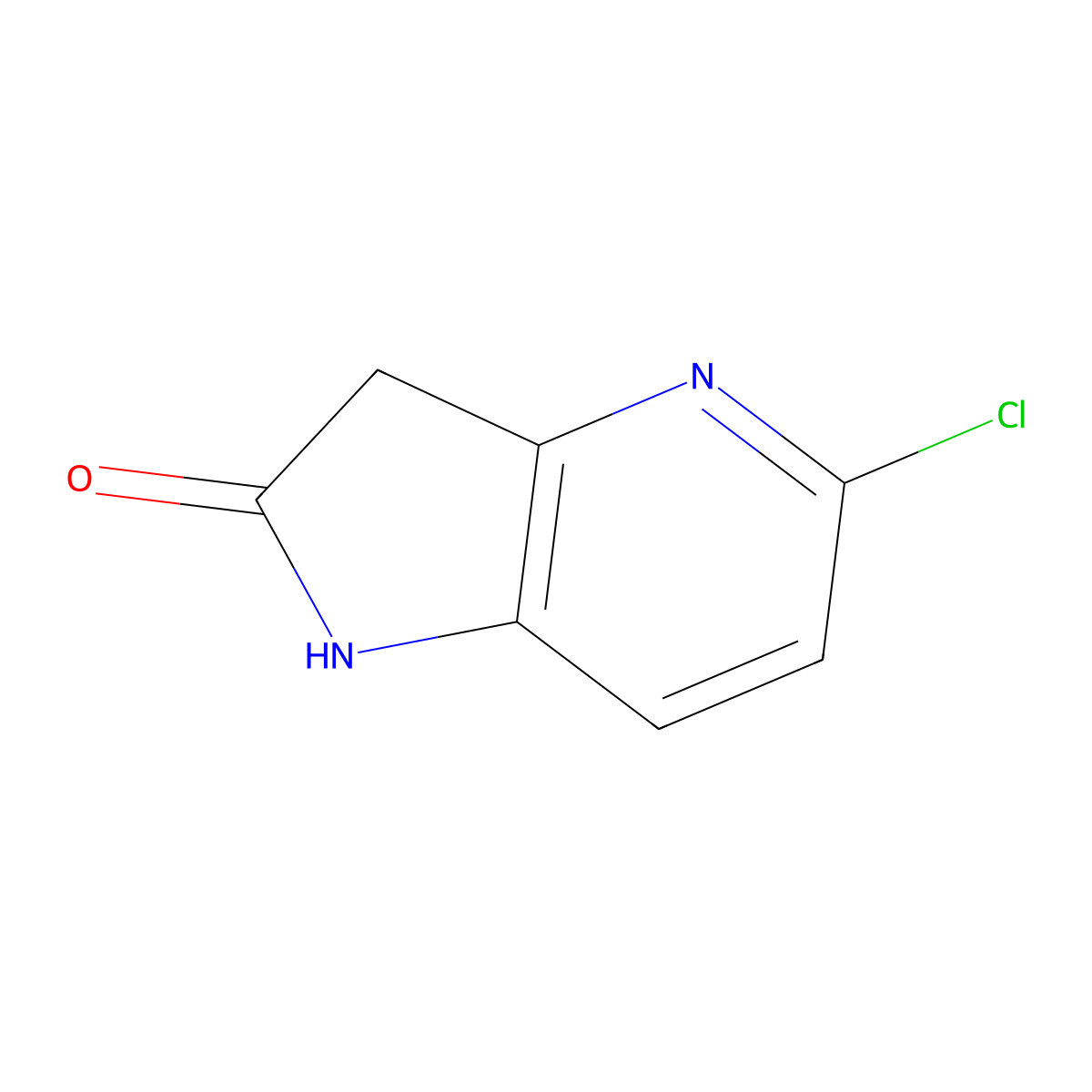 5-chloro-1H-pyrrolo[3,2-b]pyridin-2(3H)-one molecular structure, CAS 136888-08-9