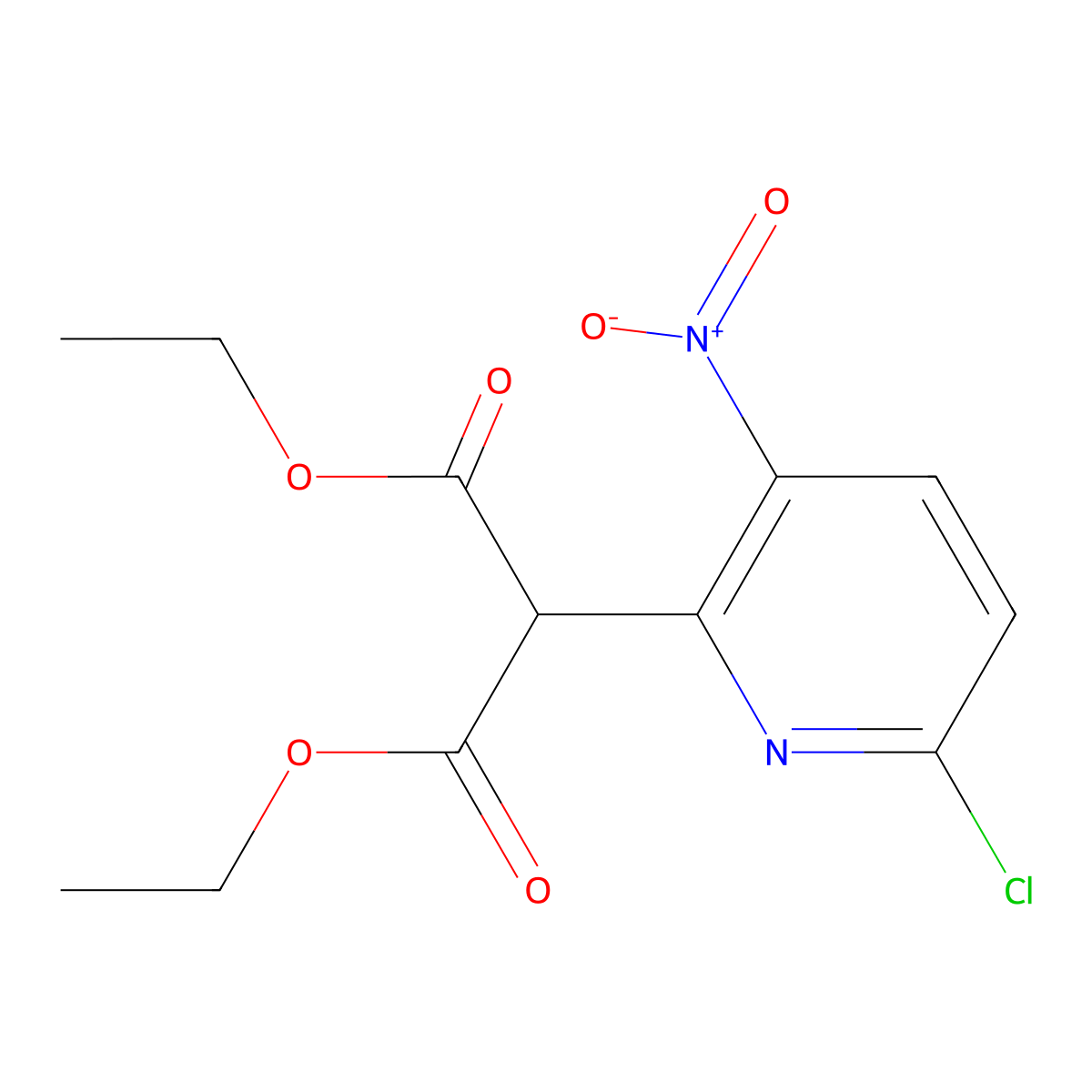 1,3-Diethyl 2-(6-chloro-3-nitropyridin-2-yl)propanedioate molecular structure, CAS 136888-09-0