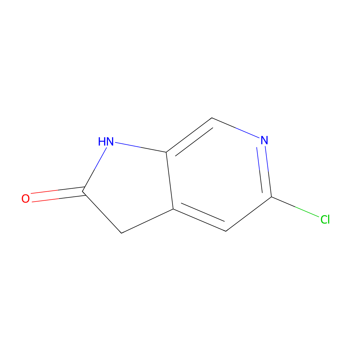 5-chloro-1H-pyrrolo[2,3-c]pyridin-2(3H)-one molecular structure, CAS 136888-17-0