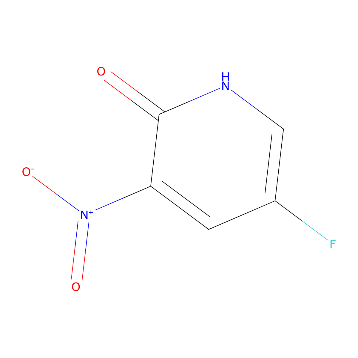 5-Fluoro-2-hydroxy-3-nitropyridine molecular structure, CAS 136888-20-5