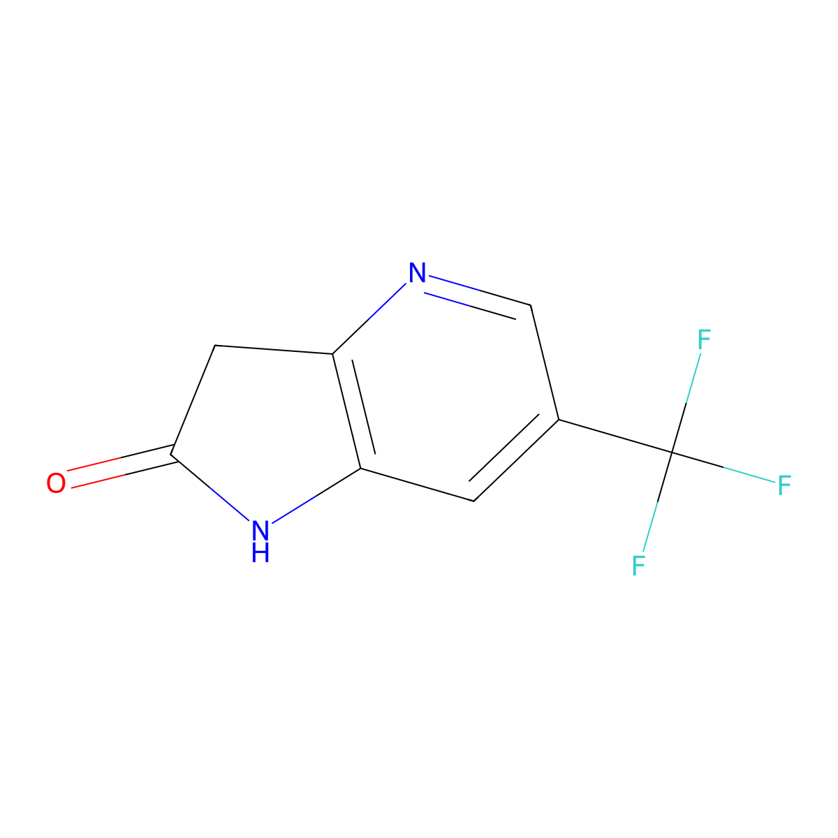 6-(Trifluoromethyl)-1,3-dihydro-2H-pyrrolo[3,2-b]pyridin-2-one molecular structure, CAS 136888-36-3