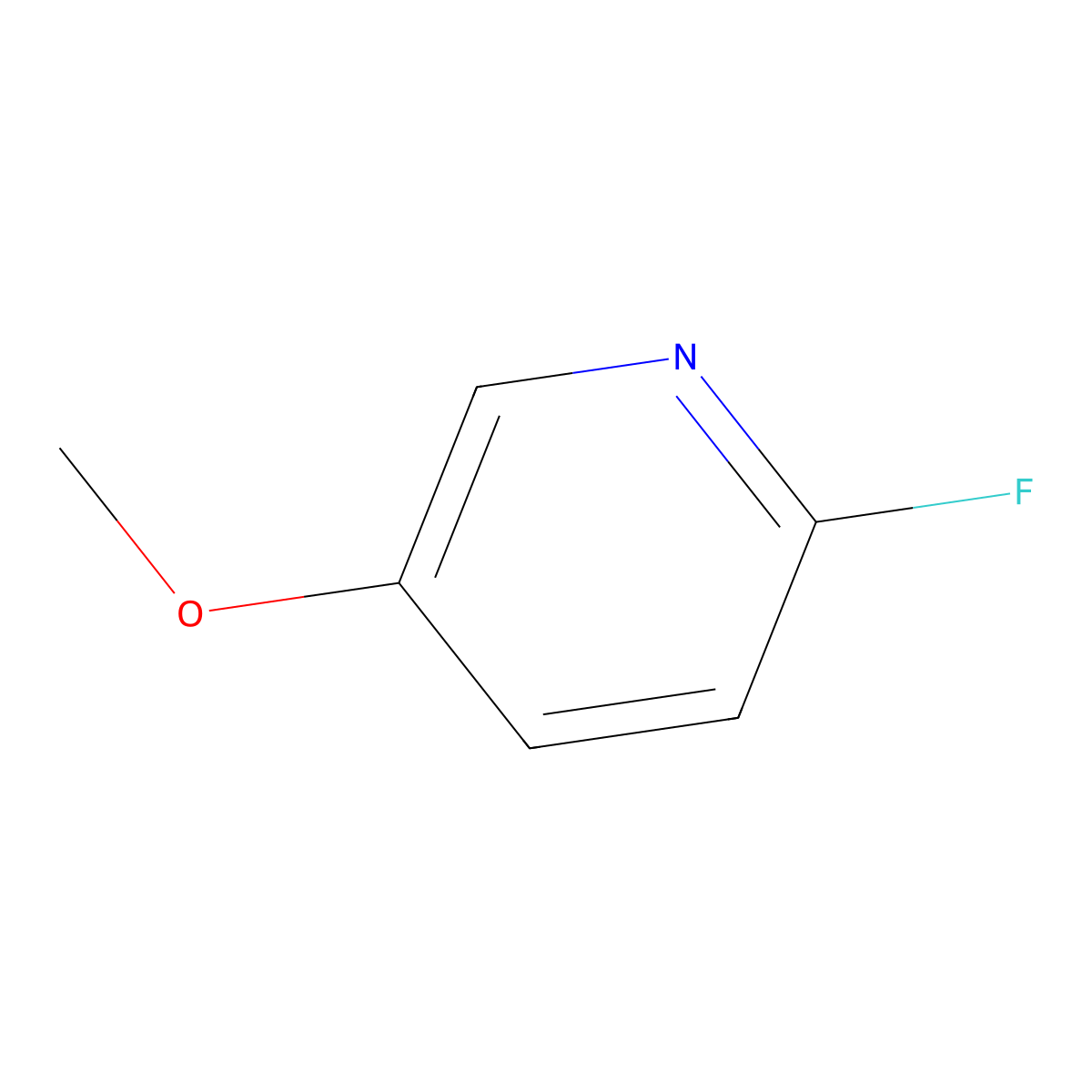 2-Fluoro-5-methoxypyridine molecular structure, CAS 136888-79-4