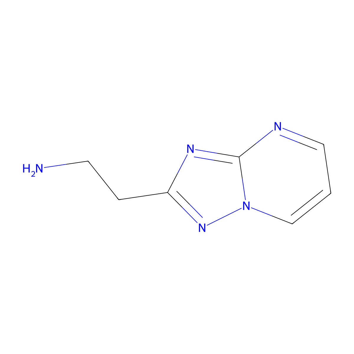 2-([1,2,4]Triazolo[1,5-A]pyrimidin-2-YL)ethan-1-amine molecular structure, CAS 1368881-09-7
