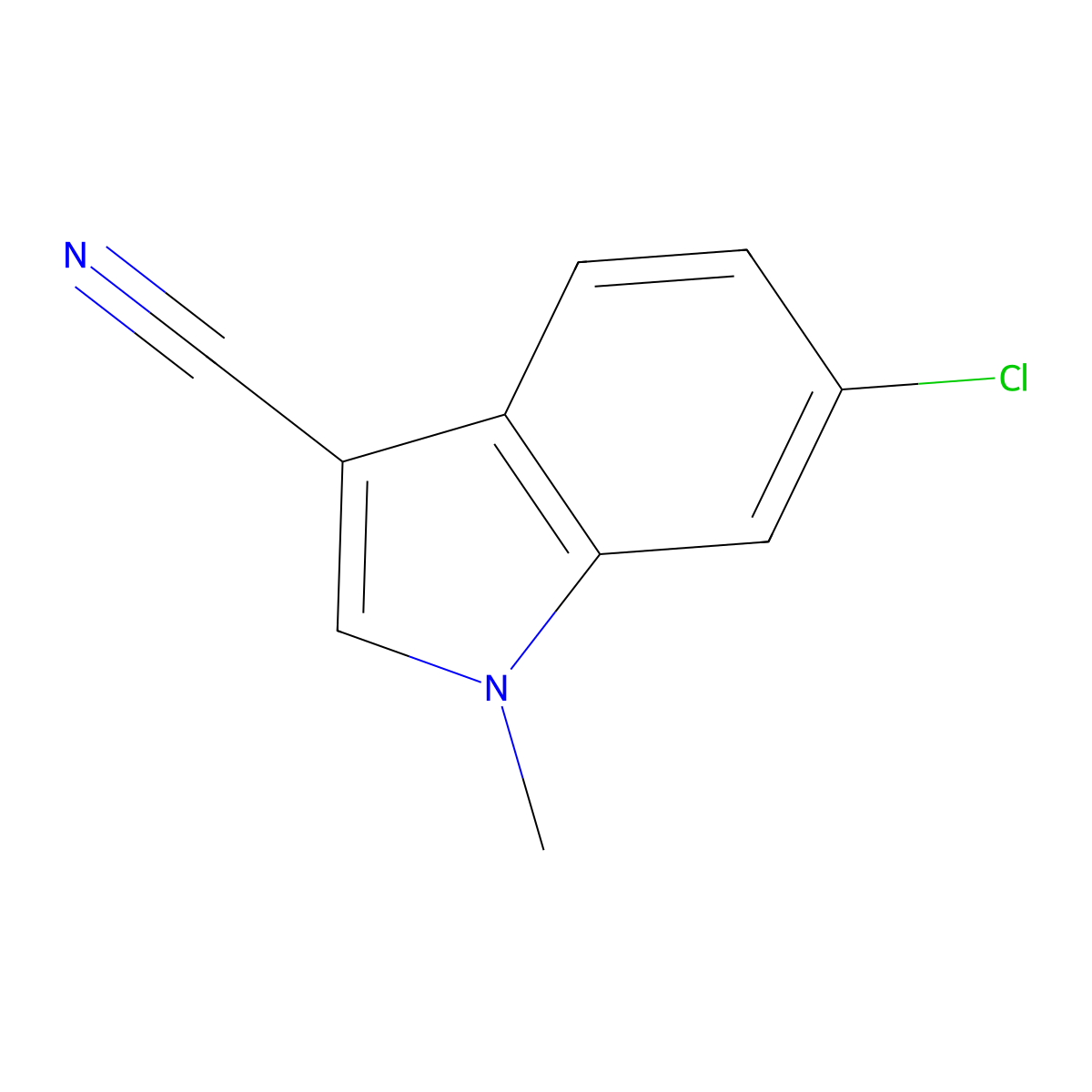 6-Chloro-1-methyl-1h-indole-3-carbonitrile molecular structure, CAS 1368892-73-2