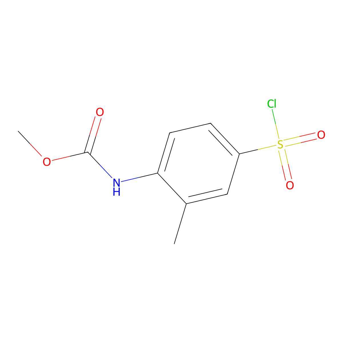 methyl N-(4-(chlorosulfonyl)-2-methylphenyl)carbamate molecular structure, CAS 1368895-01-5