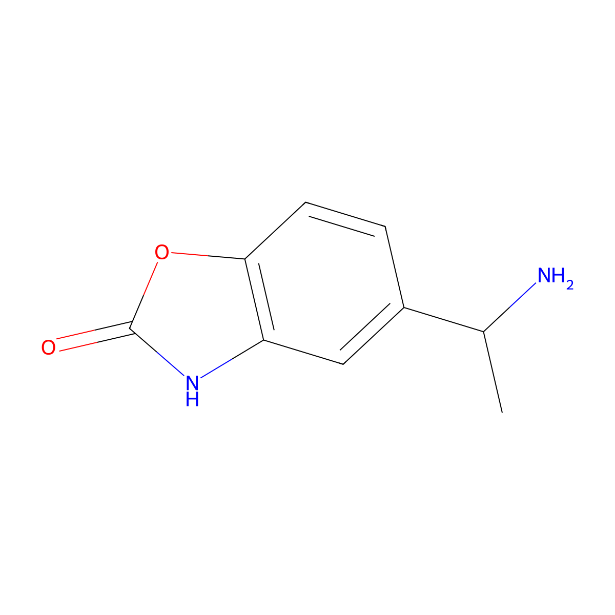 5-(1-Aminoethyl)benzo[d]oxazol-2(3H)-one molecular structure, CAS 1368896-21-2