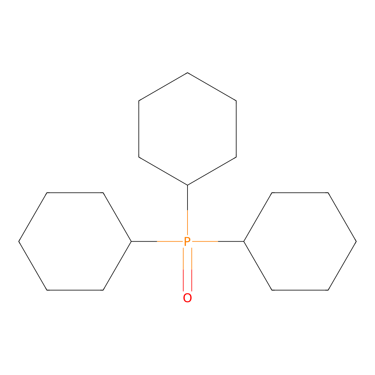 Tricyclohexylphosphine Oxide molecular structure, CAS 13689-19-5