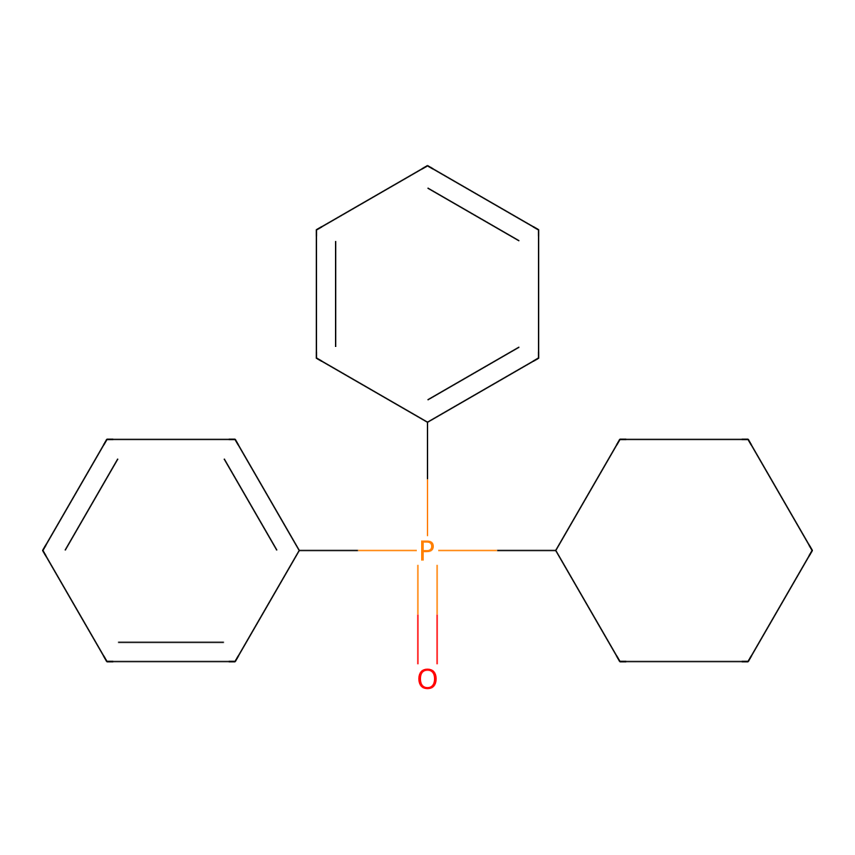 Cyclohexyldiphenylphosphine oxide molecular structure, CAS 13689-20-8