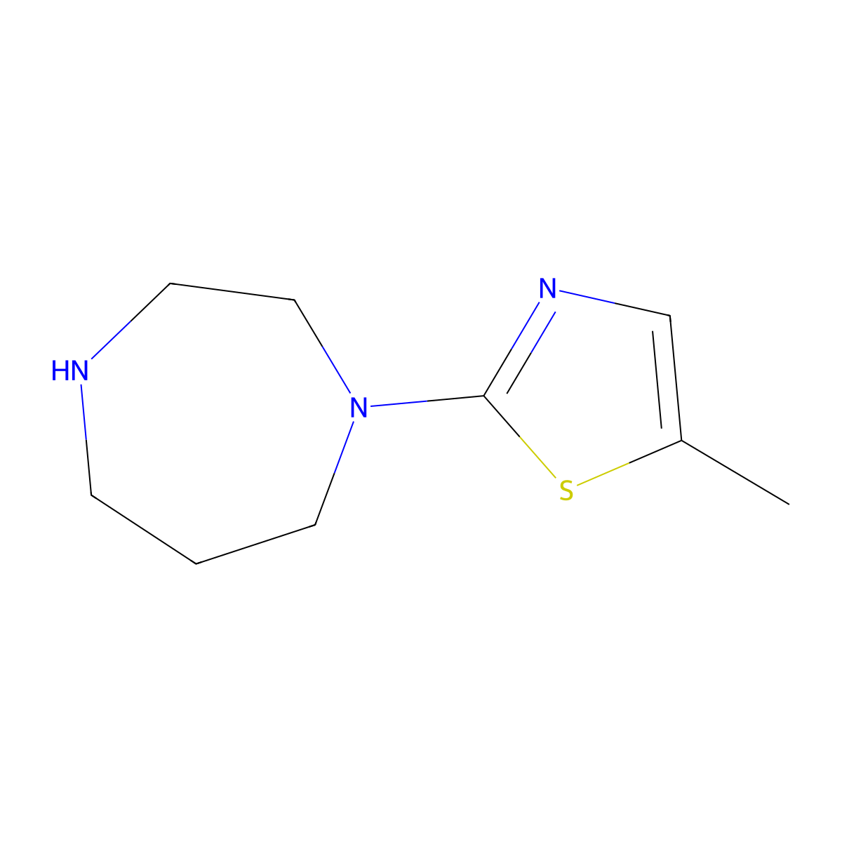 1-(5-Methyl-1,3-thiazol-2-yl)-1,4-diazepane molecular structure, CAS 1368901-68-1