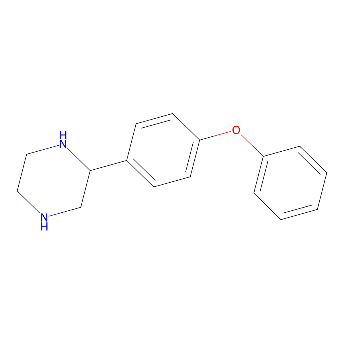 2-(4-Phenoxyphenyl)piperazine molecular structure, CAS 1368901-72-7