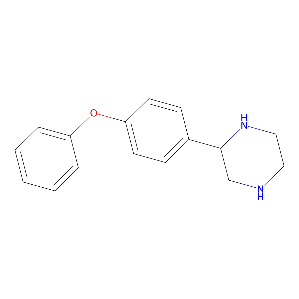 2-(4-Phenoxyphenyl)piperazine molecular structure, CAS 1368901-72-7