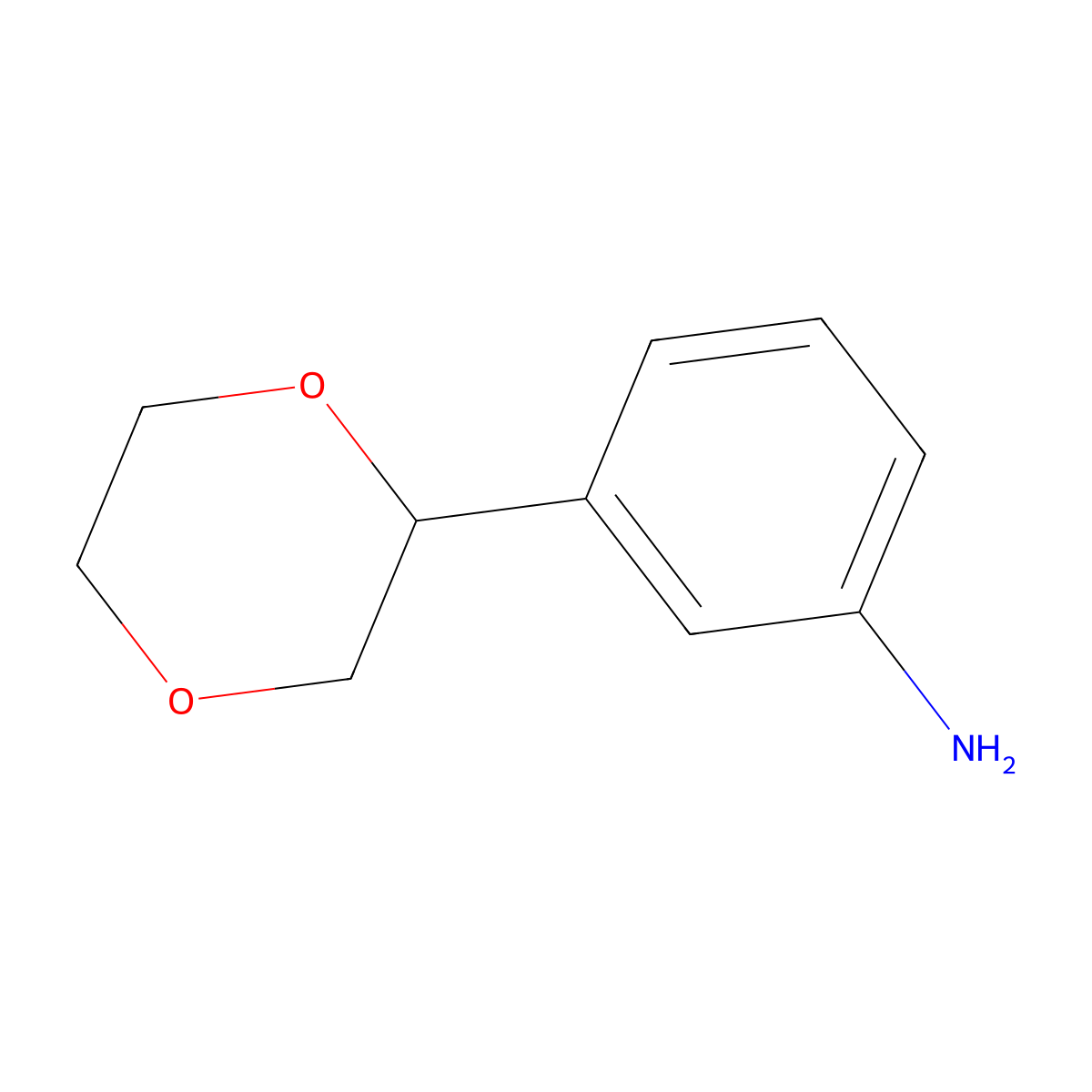 3-(1,4-Dioxan-2-yl)aniline molecular structure, CAS 1368907-13-4