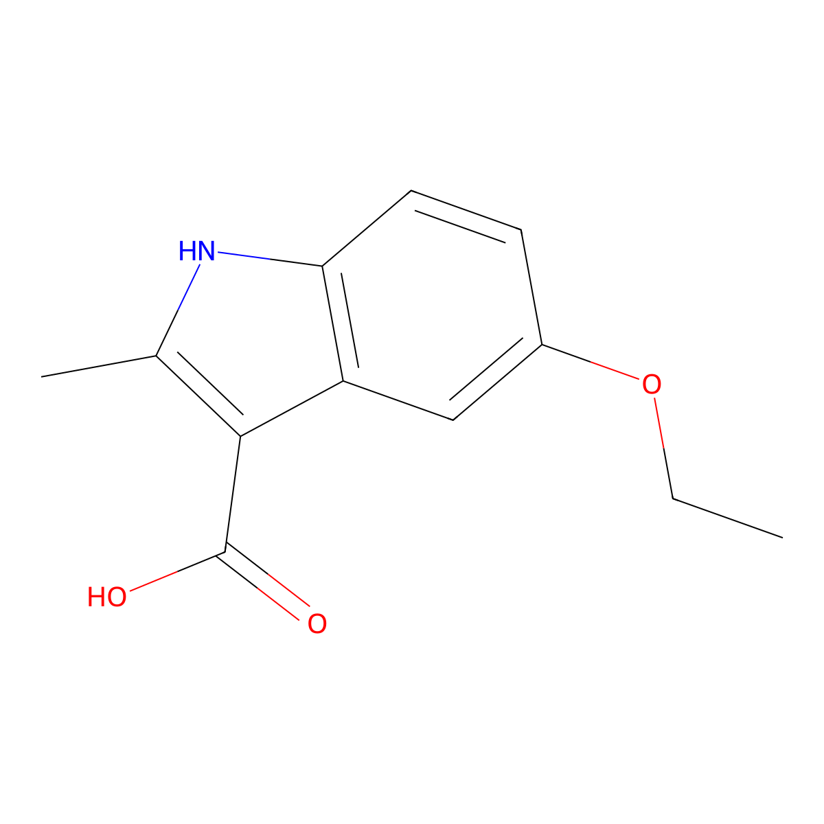 5-Ethoxy-2-methyl-1H-indole-3-carboxylic acid molecular structure, CAS 1368908-38-6
