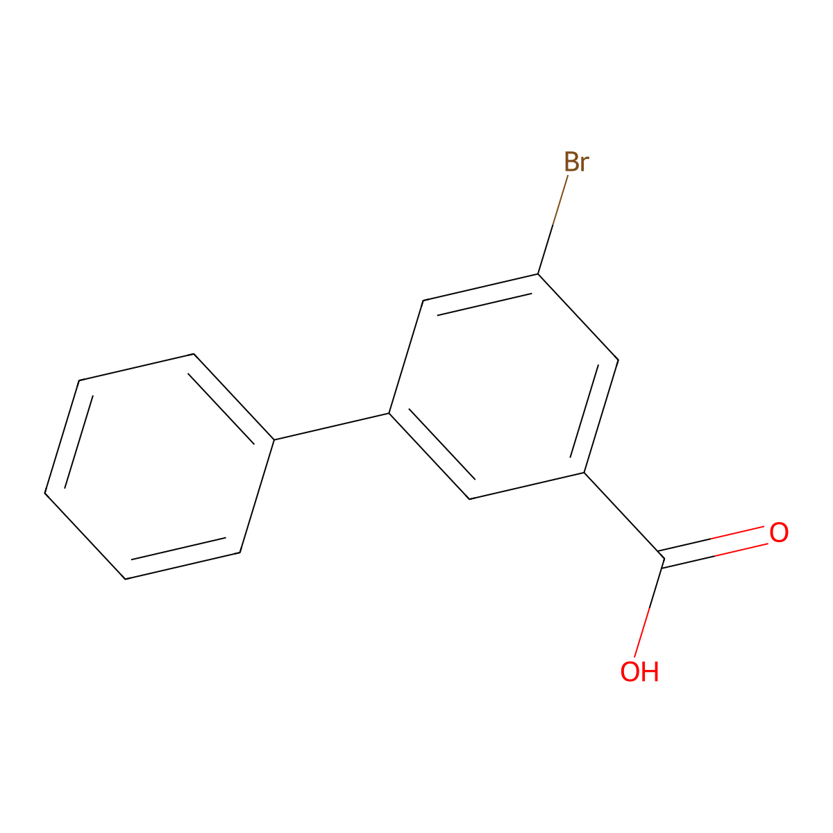 5-Bromo-[1,1'-biphenyl]-3-carboxylic acid molecular structure, CAS 1368909-08-3
