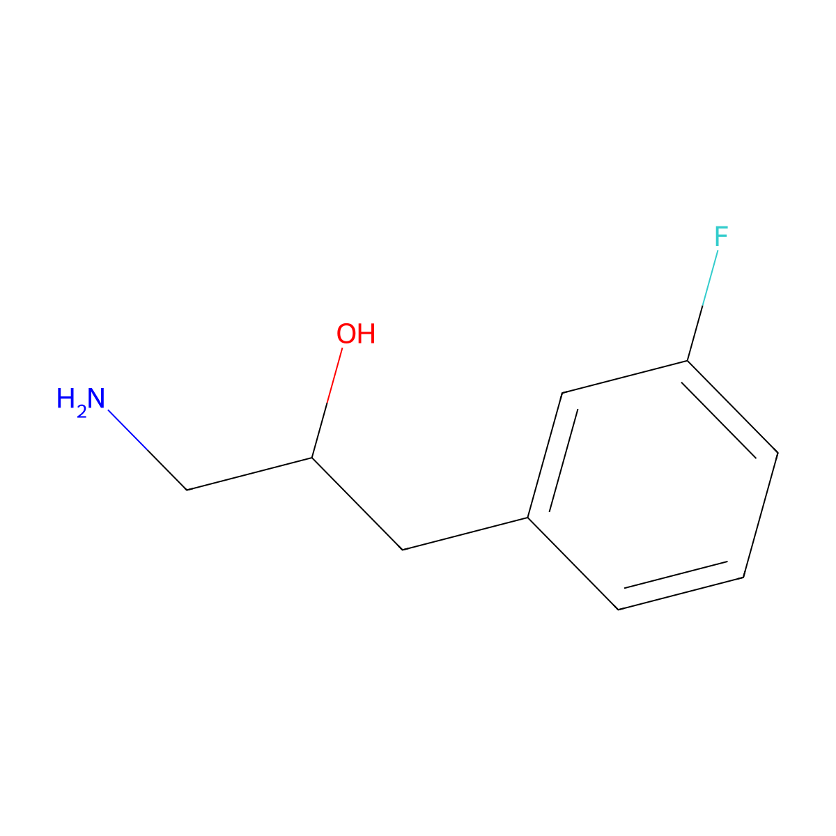 1-Amino-3-(3-fluorophenyl)propan-2-ol molecular structure, CAS 1368911-11-8