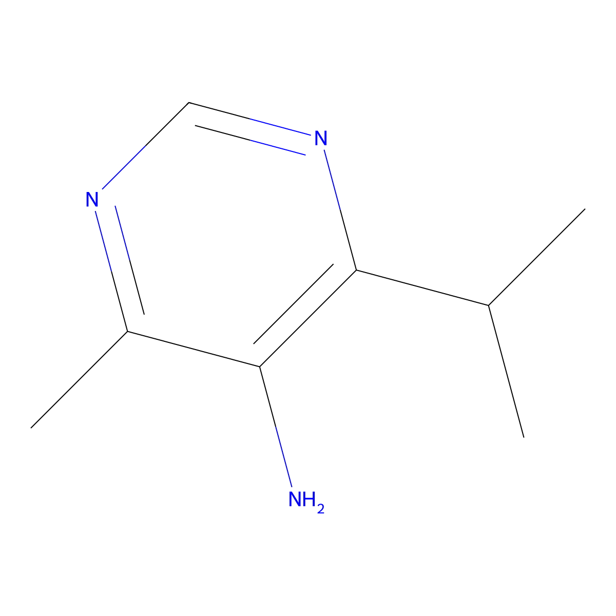4-Isopropyl-6-methylpyrimidin-5-amine molecular structure, CAS 1368911-16-3