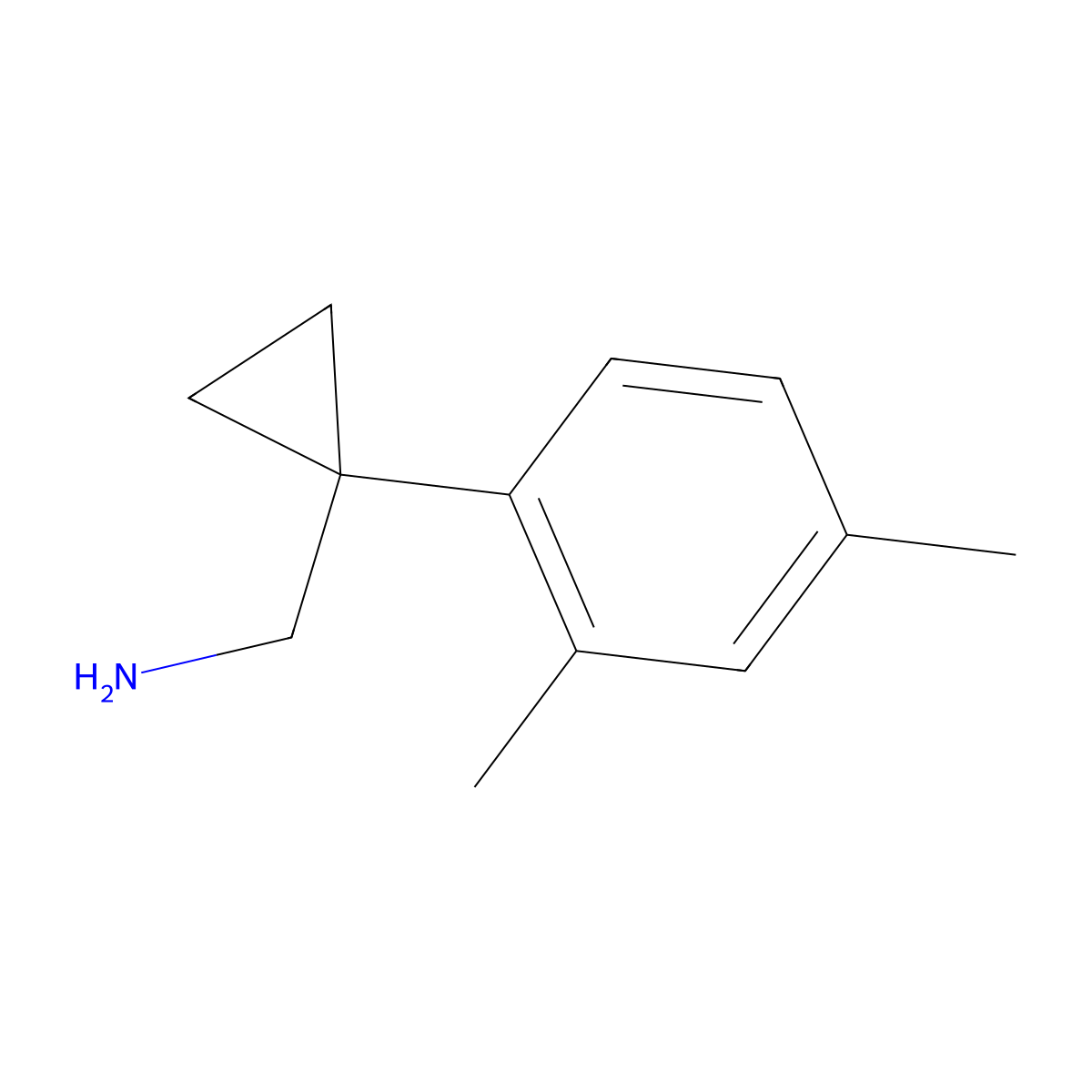 [1-(2,4-Dimethylphenyl)cyclopropyl]methanamine molecular structure, CAS 1368912-50-8