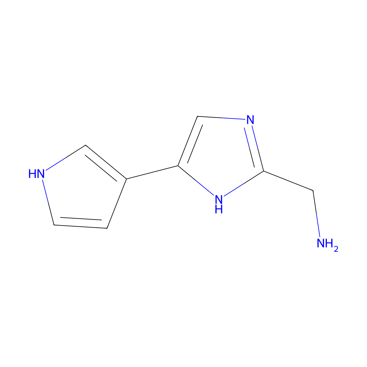 (5-(1H-Pyrrol-3-yl)-1H-imidazol-2-yl)methanamine molecular structure, CAS 1368917-70-7