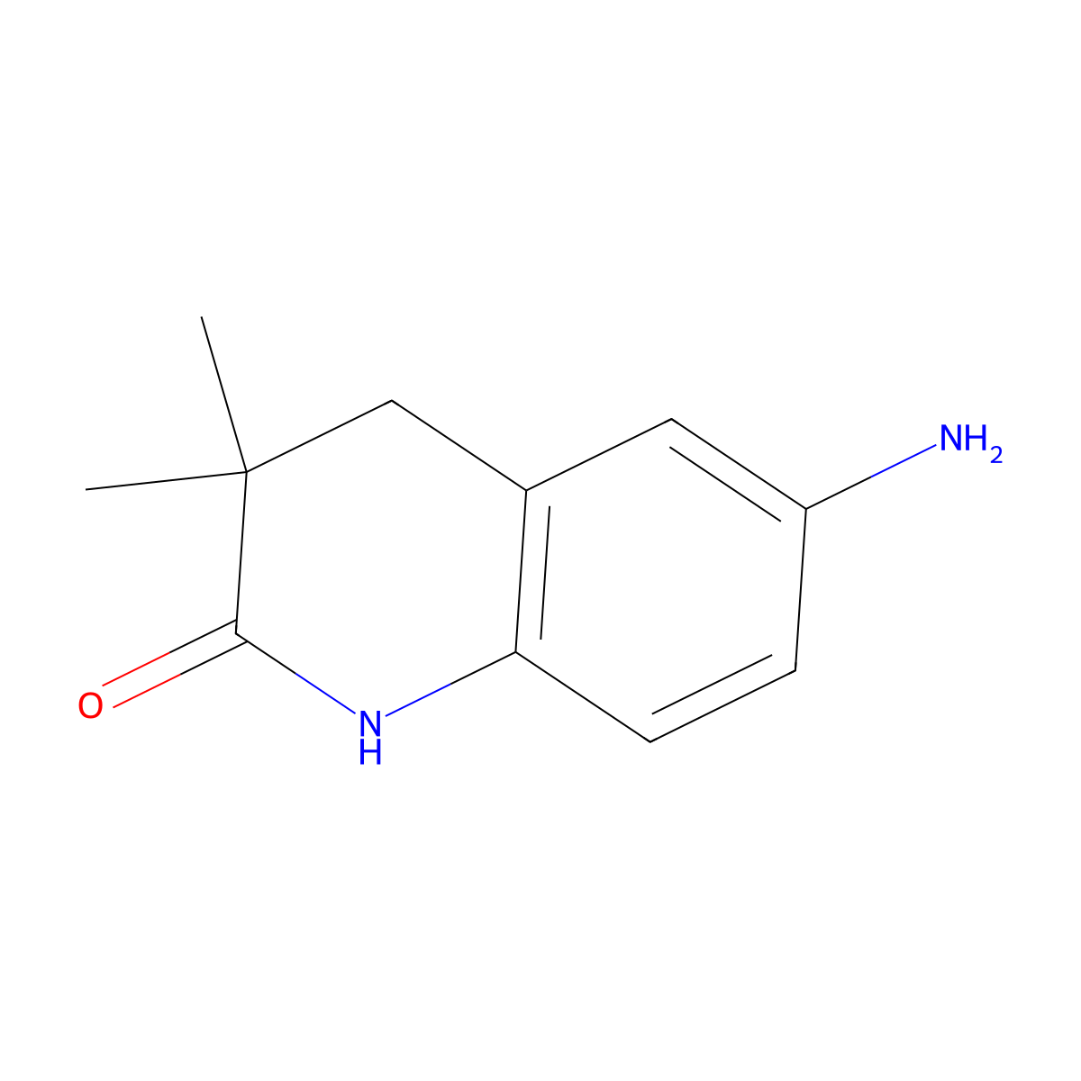 6-Amino-3,3-dimethyl-3,4-dihydroquinolin-2(1H)-one molecular structure, CAS 1368919-79-2