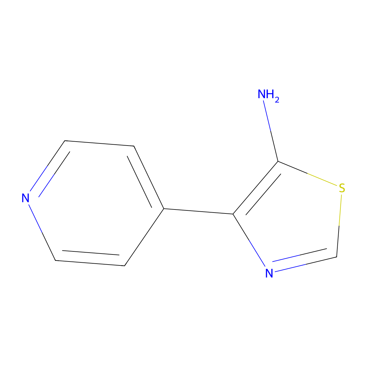5-Amino-4-(4-pyridyl)thiazole molecular structure, CAS 1368919-83-8