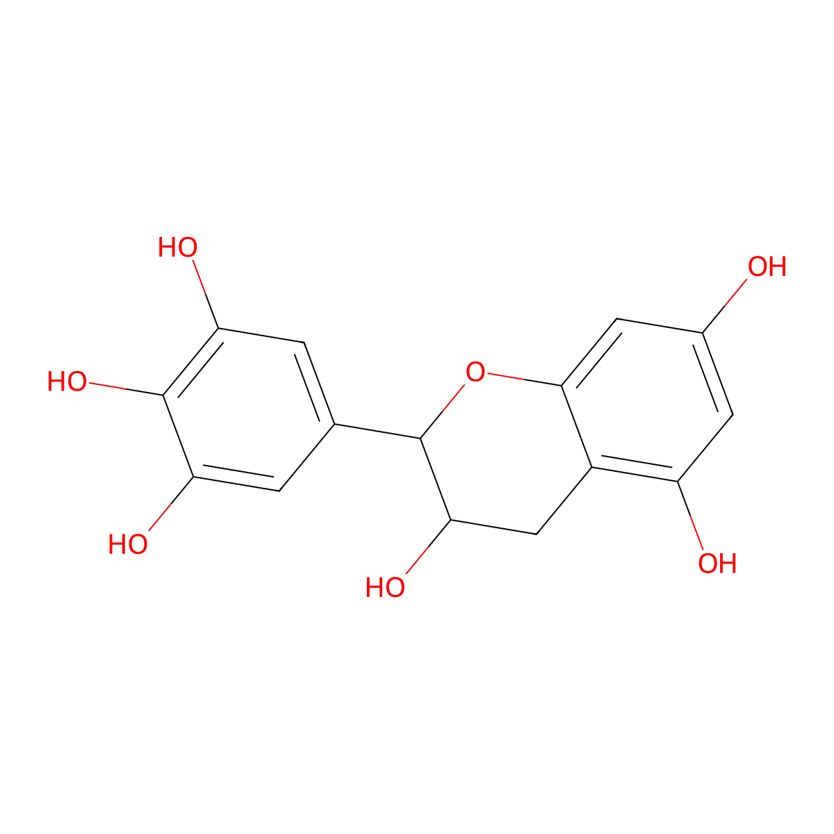 (+)-Epigallocatechin molecular structure, CAS 136892-45-0