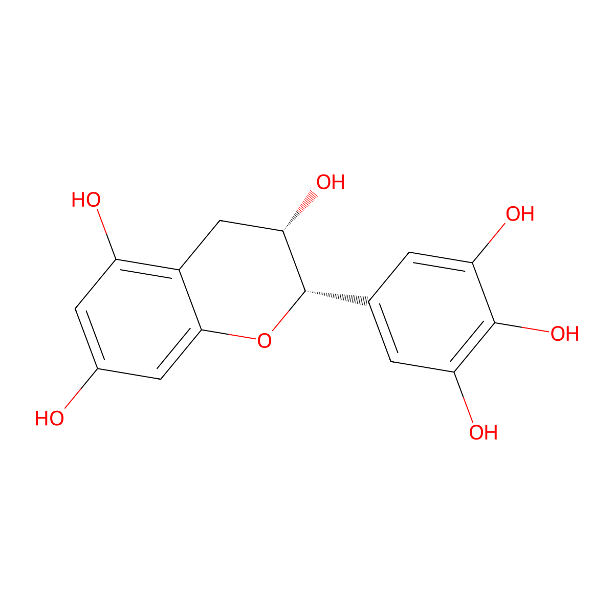 (+)-Epigallocatechin molecular structure, CAS 136892-45-0