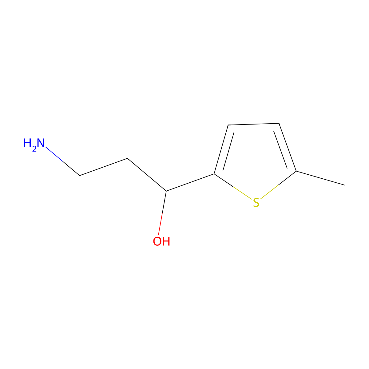 3-Amino-1-(5-methylthiophen-2-yl)propan-1-ol molecular structure, CAS 1368920-33-5