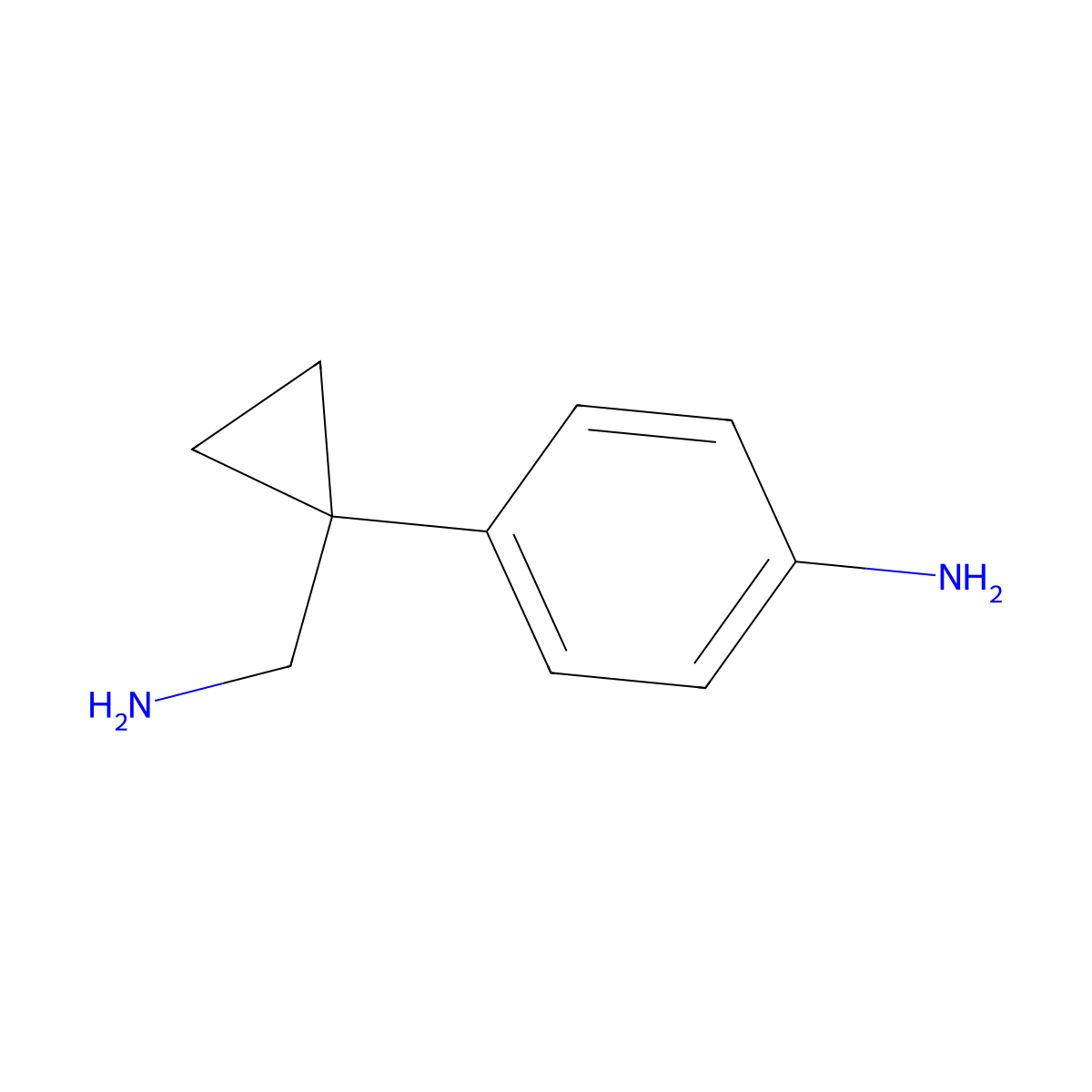 4-[1-(Aminomethyl)cyclopropyl]aniline molecular structure, CAS 1368921-09-8