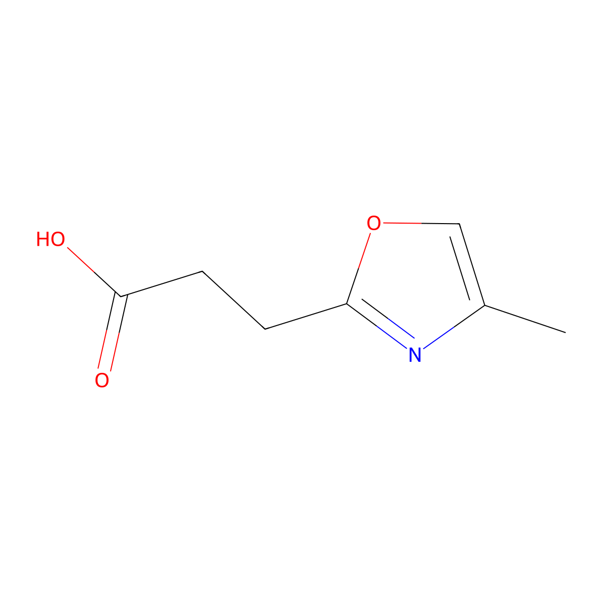 3-(4-Methyl-1,3-oxazol-2-yl)propanoic acid molecular structure, CAS 1368921-39-4
