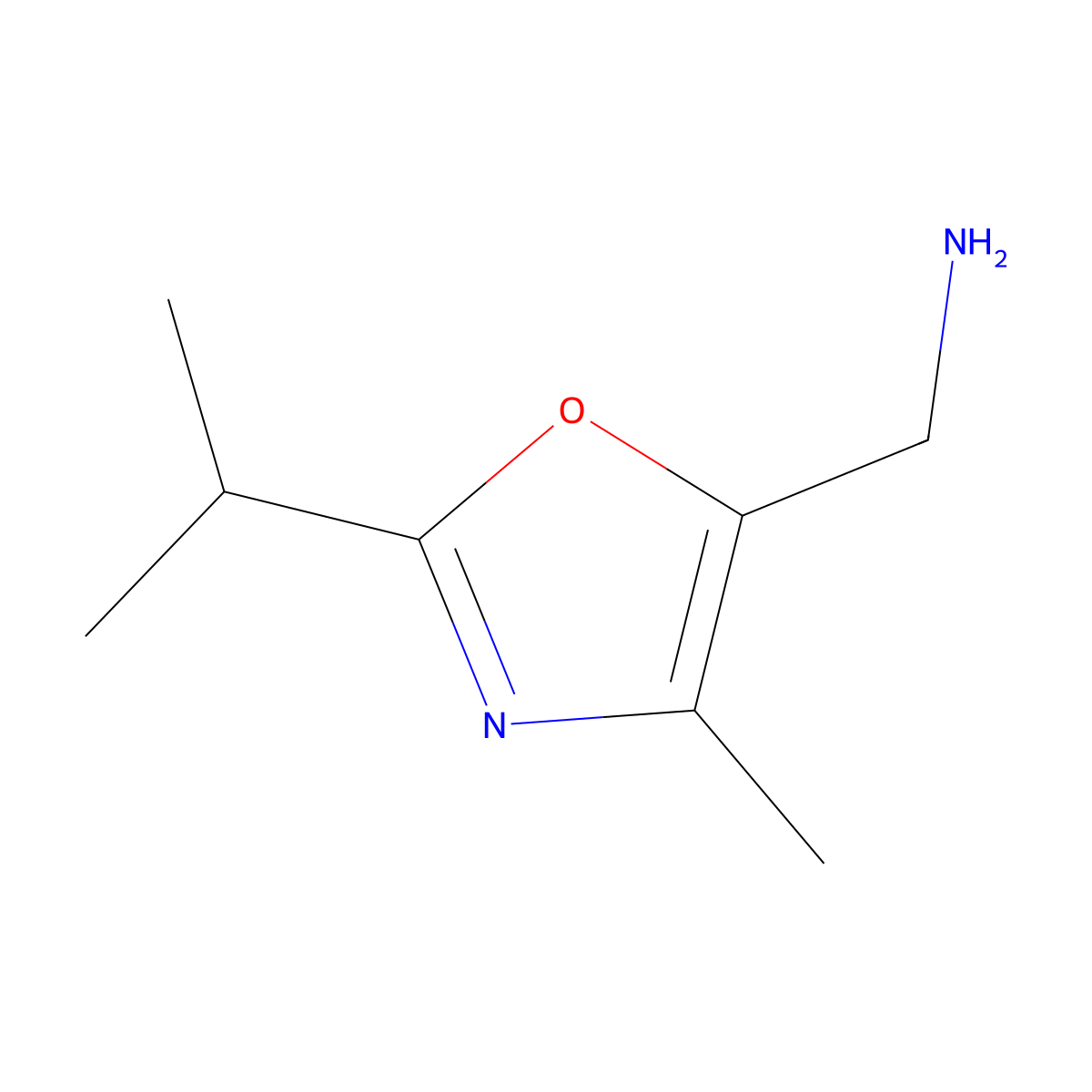 [4-Methyl-2-(propan-2-yl)-1,3-oxazol-5-yl]methanamine molecular structure, CAS 1368921-43-0