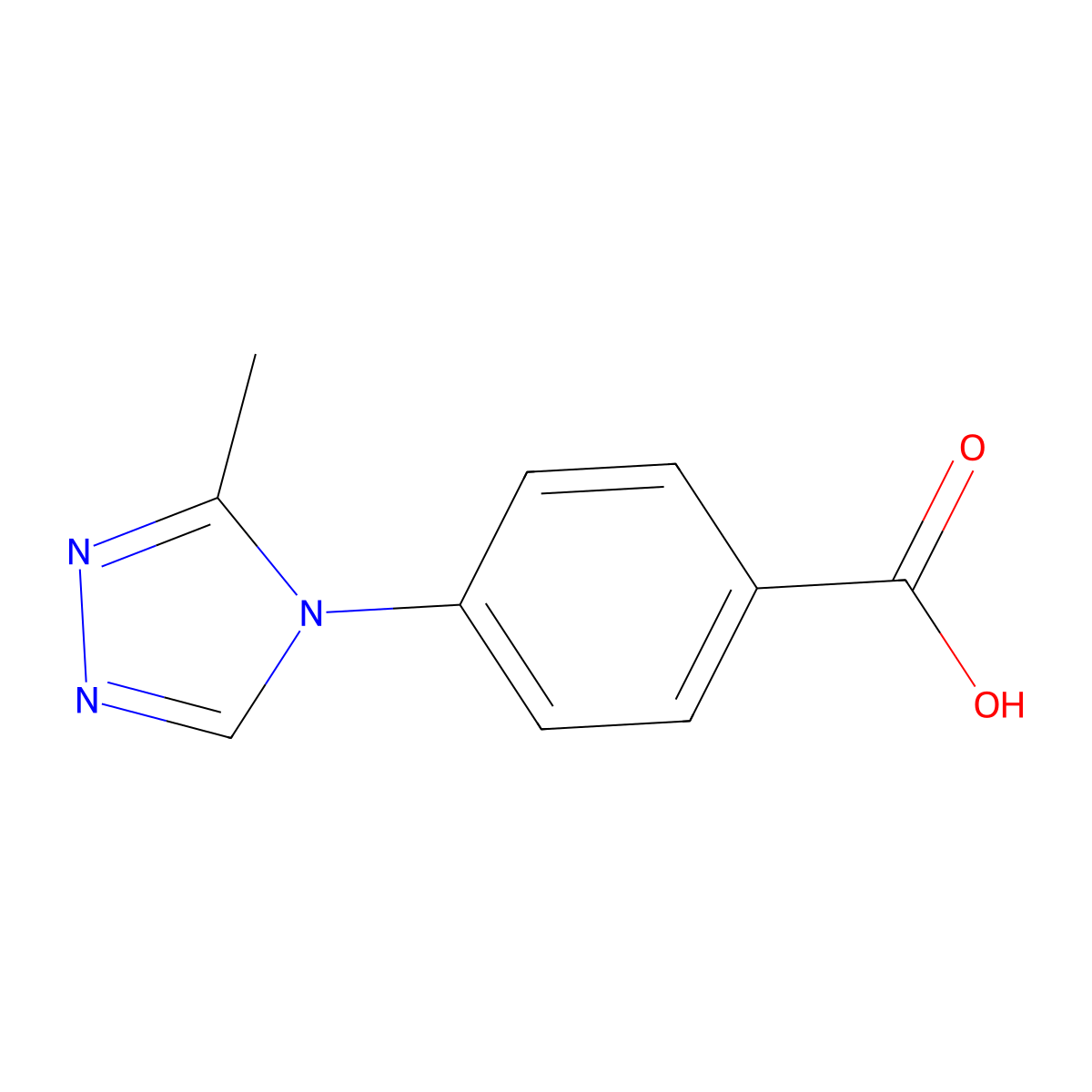 4-(3-Methyl-4H-1,2,4-triazole-4-yl)benzoic acid molecular structure, CAS 1368924-96-2