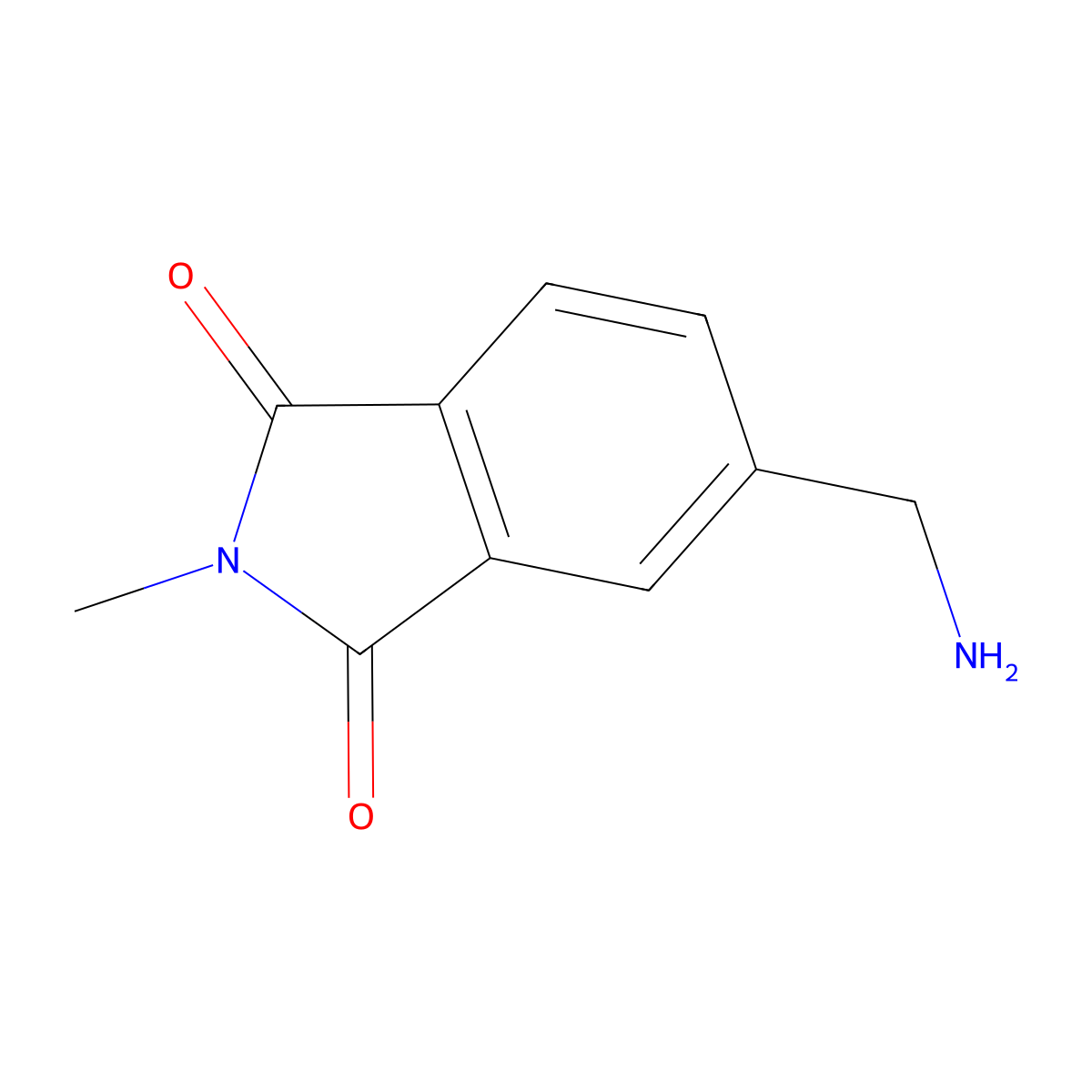 5-(Aminomethyl)-2-methylisoindoline-1,3-dione molecular structure, CAS 1368926-79-7